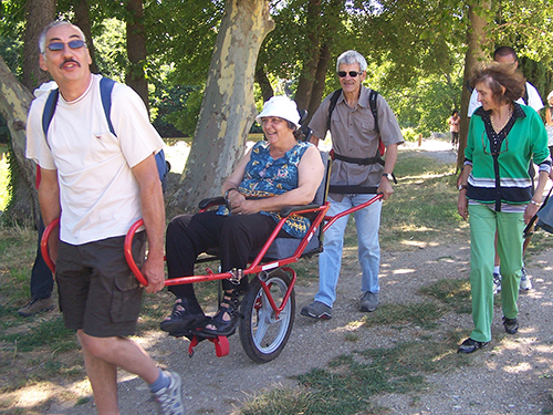 Balade en joëlettes à Prémian